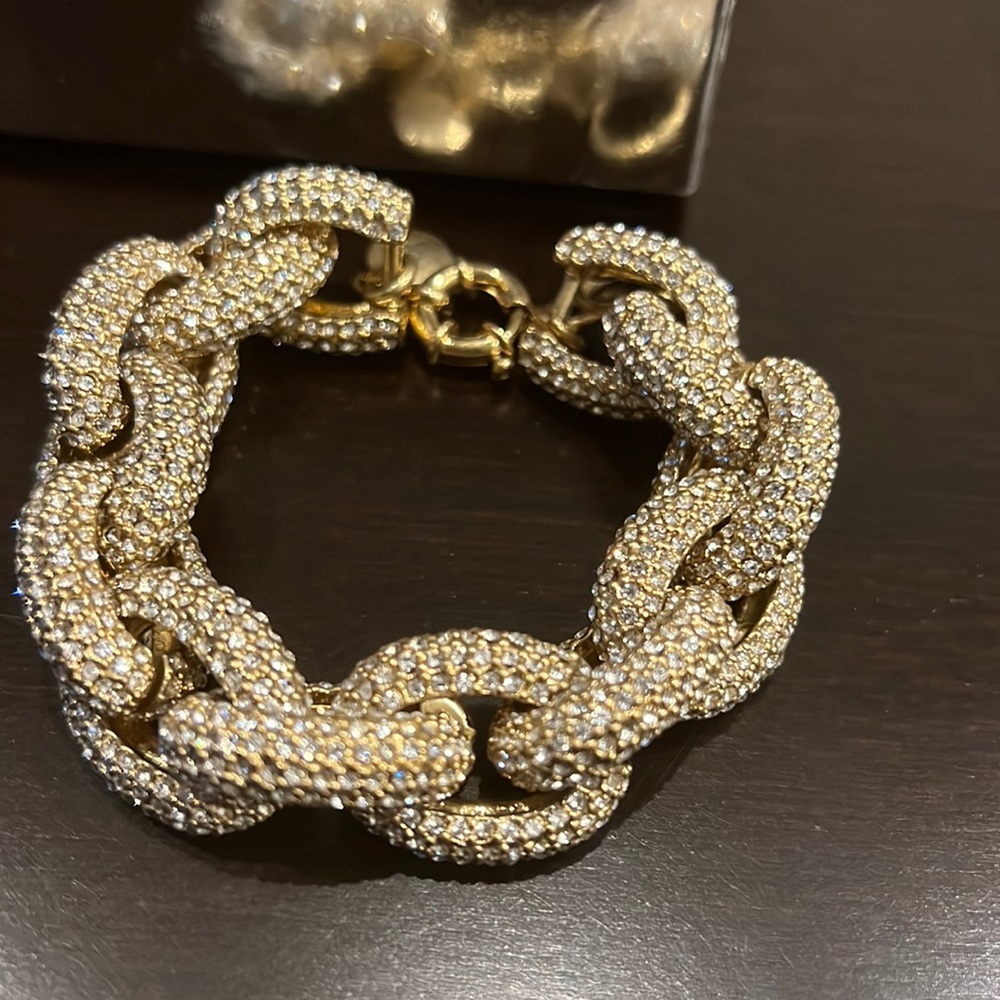 J Crew Original Pave Link Bracelet